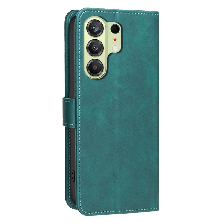For Tecno Camon 50 4G Solid Color Calfskin Texture RFID Vegan Leather Phone Case