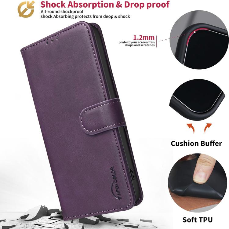 For Tecno Camon 50 4G Solid Color Calfskin Texture RFID Vegan Leather Phone Case