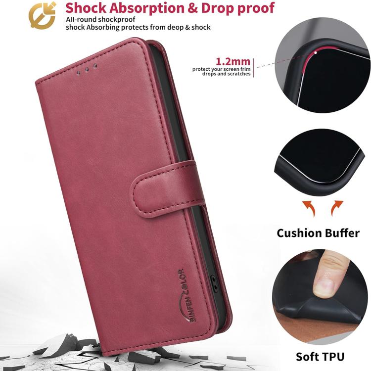 For Tecno Camon 50 4G Solid Color Calfskin Texture RFID Vegan Leather Phone Case