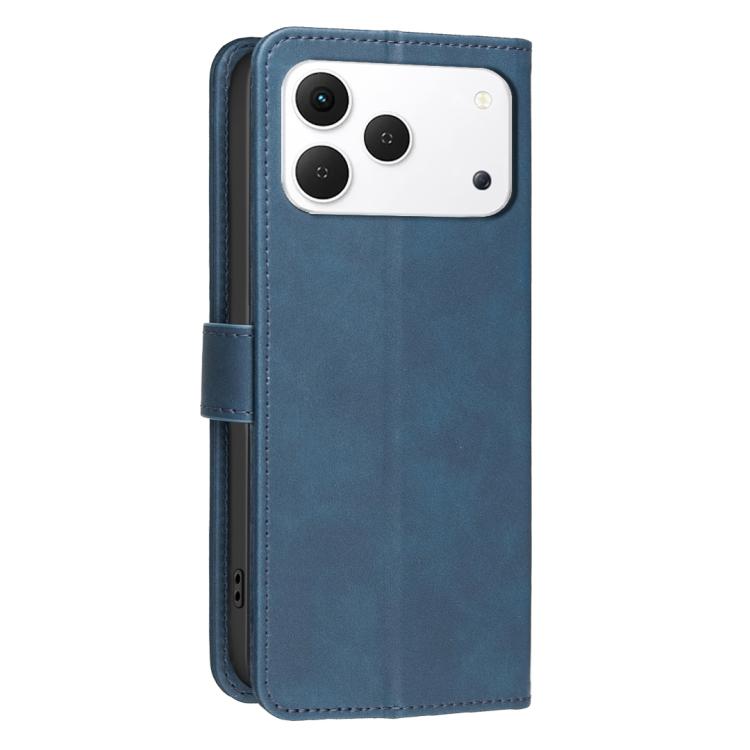 For Tecno Spark 50 4G Solid Color Calfskin Texture RFID Vegan Leather Phone Case