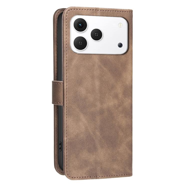For Tecno Spark 50 4G Solid Color Calfskin Texture RFID Vegan Leather Phone Case