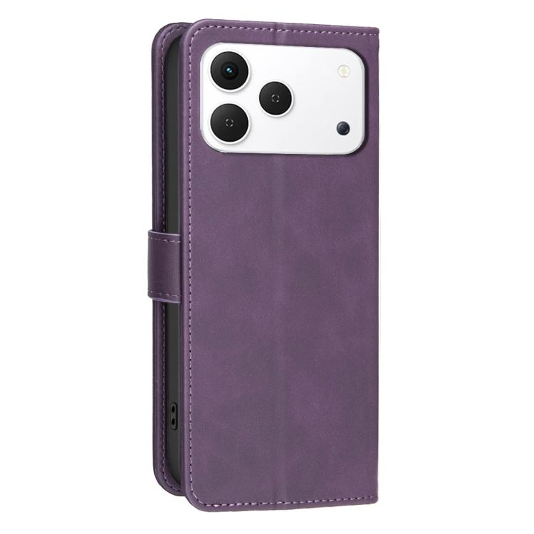For Tecno Spark 50 4G Solid Color Calfskin Texture RFID Vegan Leather Phone Case
