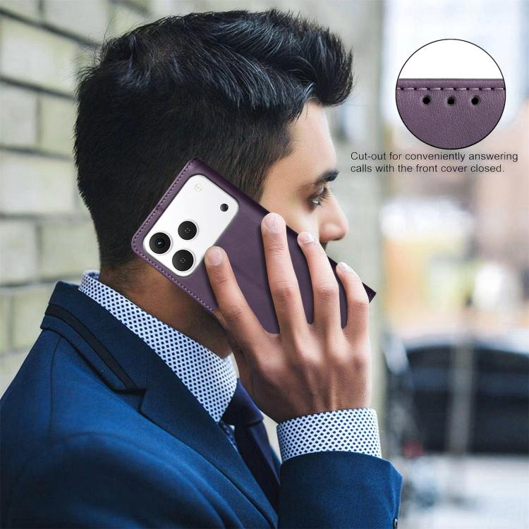 For Tecno Spark 50 4G Solid Color Calfskin Texture RFID Vegan Leather Phone Case