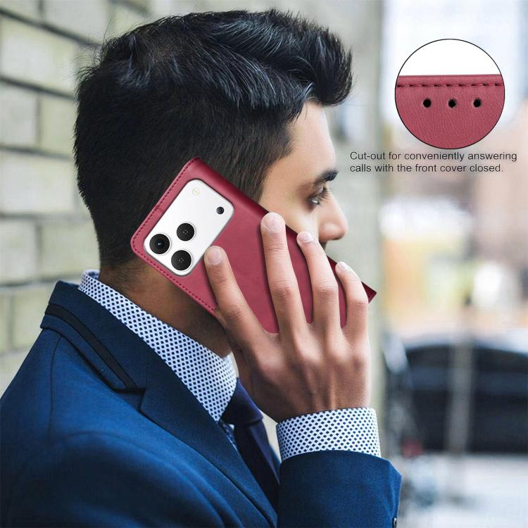 For Tecno Spark 50 4G Solid Color Calfskin Texture RFID Vegan Leather Phone Case