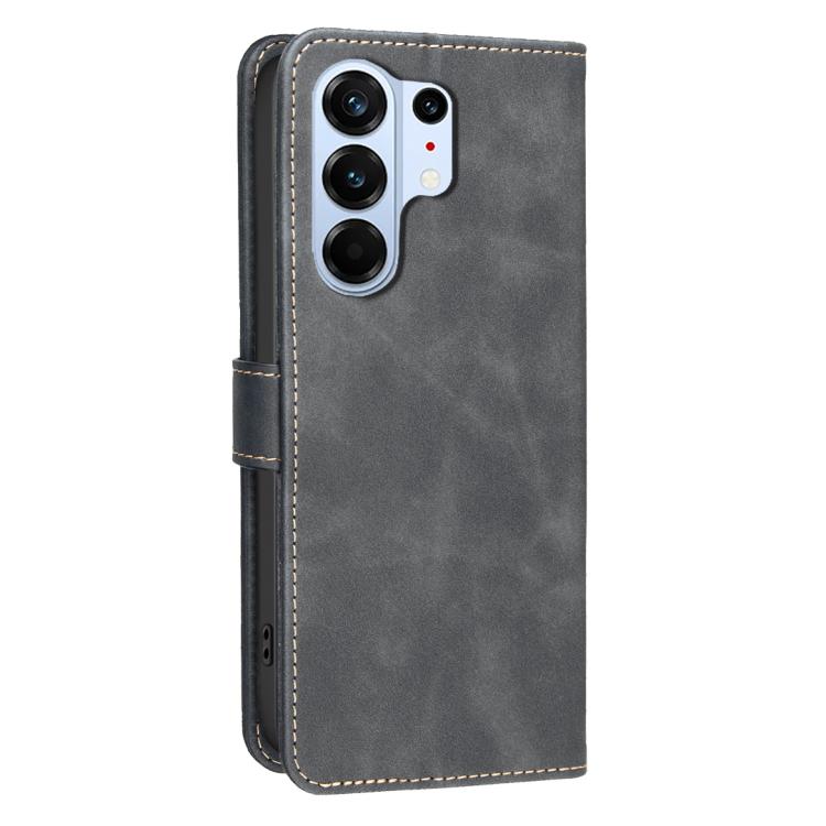 For Tecno Camon 50 Pro 4G Solid Color Calfskin Texture RFID Vegan Leather Phone Case