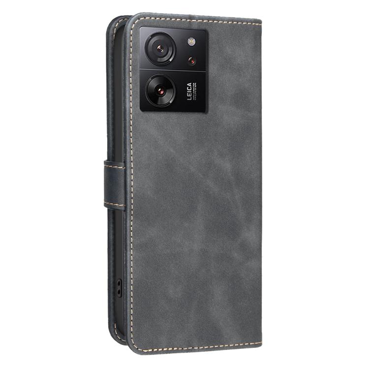 For Xiaomi 13T / Redmi K60 Ultra Solid Color Calfskin Texture RFID Vegan Leather Phone Case