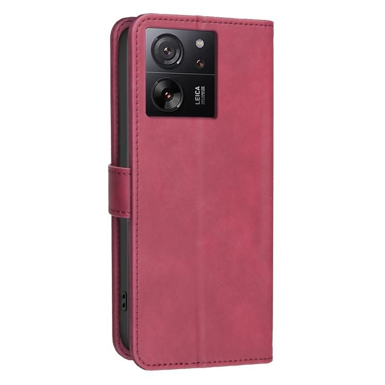 For Xiaomi 13T / Redmi K60 Ultra Solid Color Calfskin Texture RFID Vegan Leather Phone Case