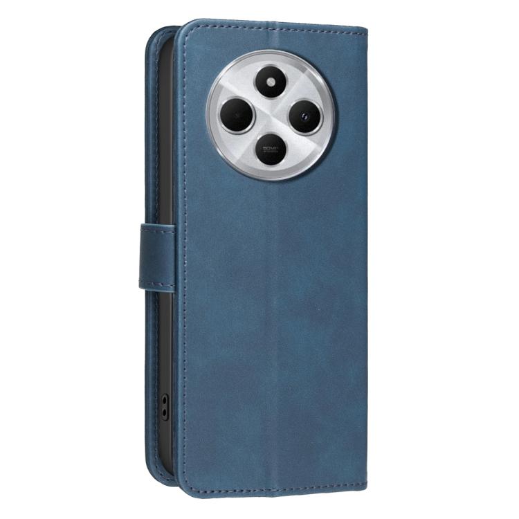 For Xiaomi Poco C75 / Redmi 14C Solid Color Calfskin Texture RFID Vegan Leather Phone Case