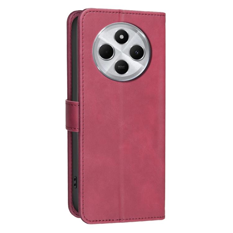 For Xiaomi Poco C75 / Redmi 14C Solid Color Calfskin Texture RFID Vegan Leather Phone Case