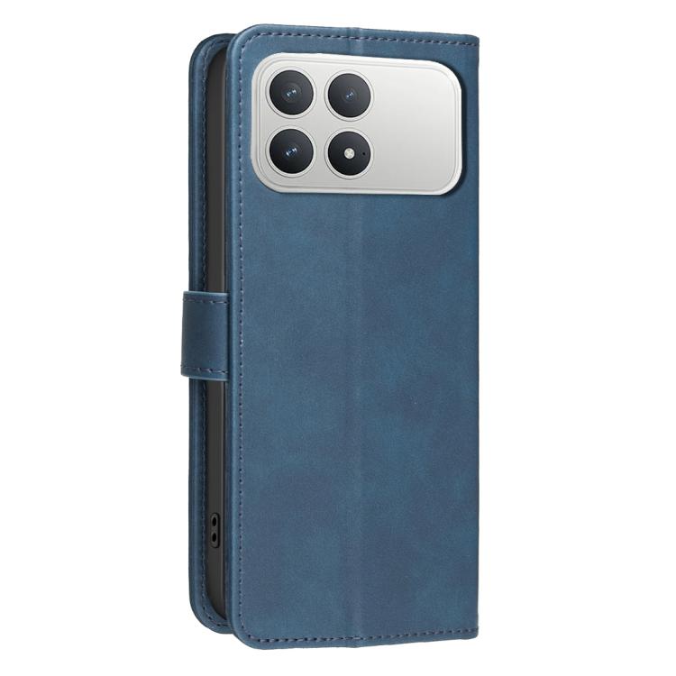 For Xiaomi Poco F8 Pro 5G Solid Color Calfskin Texture RFID Vegan Leather Phone Case