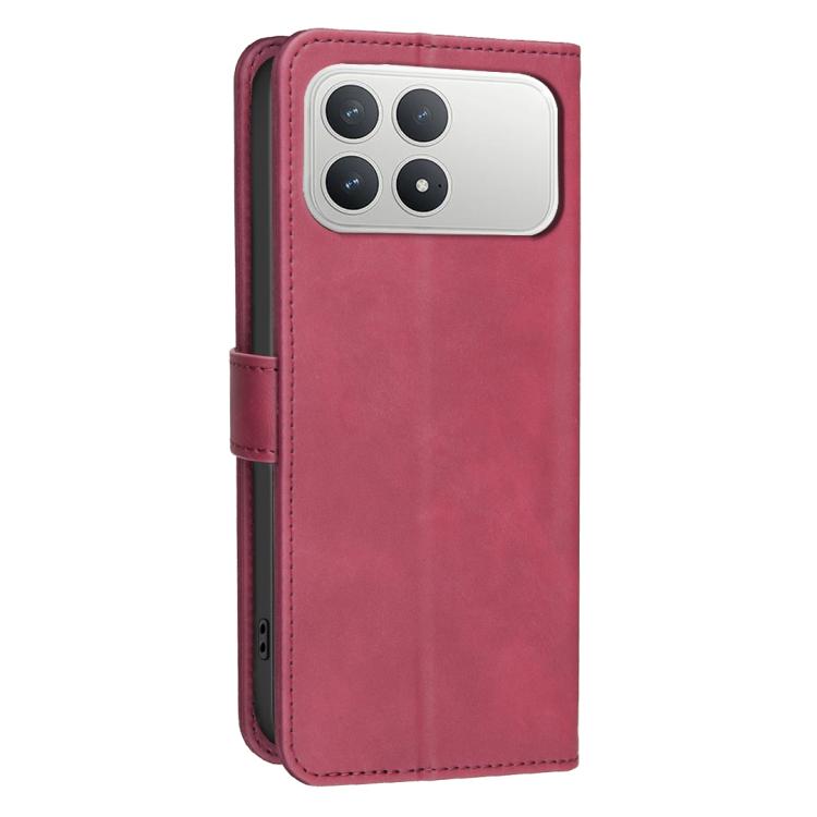 For Xiaomi Poco F8 Pro 5G Solid Color Calfskin Texture RFID Vegan Leather Phone Case