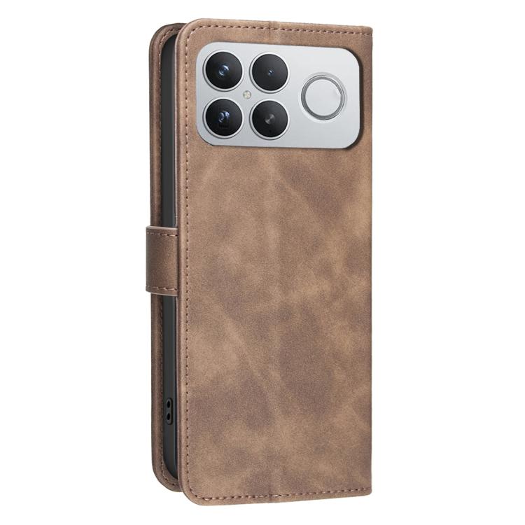 For Xiaomi Poco F8 Ultra 5G Solid Color Calfskin Texture RFID Vegan Leather Phone Case