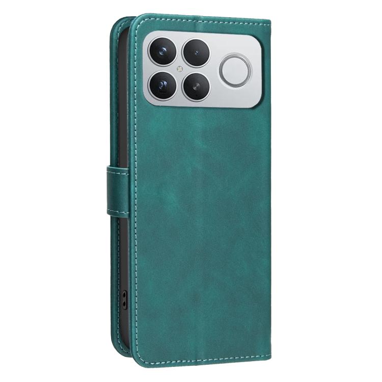 For Xiaomi Poco F8 Ultra 5G Solid Color Calfskin Texture RFID Vegan Leather Phone Case