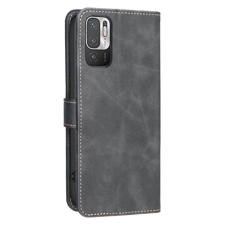 For Xiaomi Poco M3 Pro Solid Color Calfskin Texture RFID Vegan Leather Phone Case