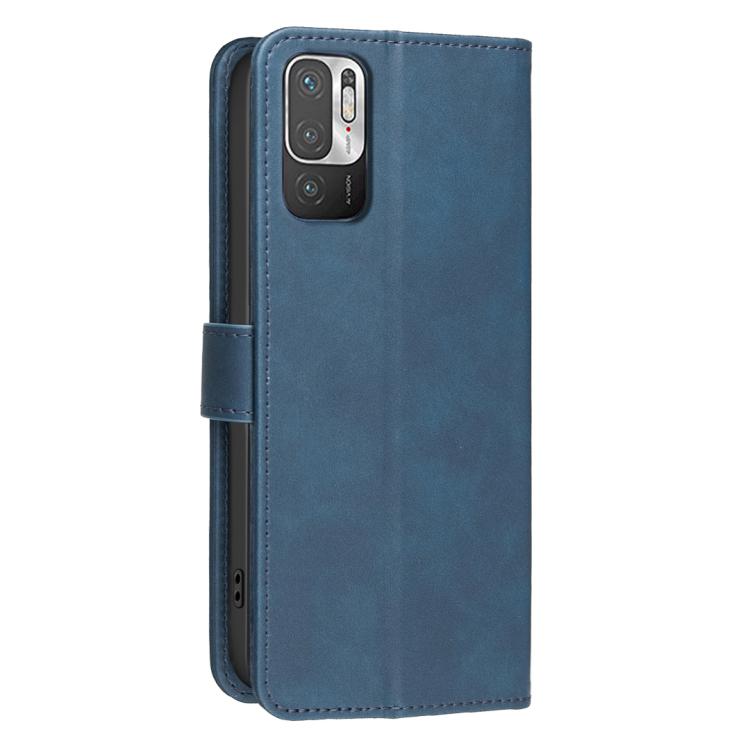 For Xiaomi Poco M3 Pro Solid Color Calfskin Texture RFID Vegan Leather Phone Case