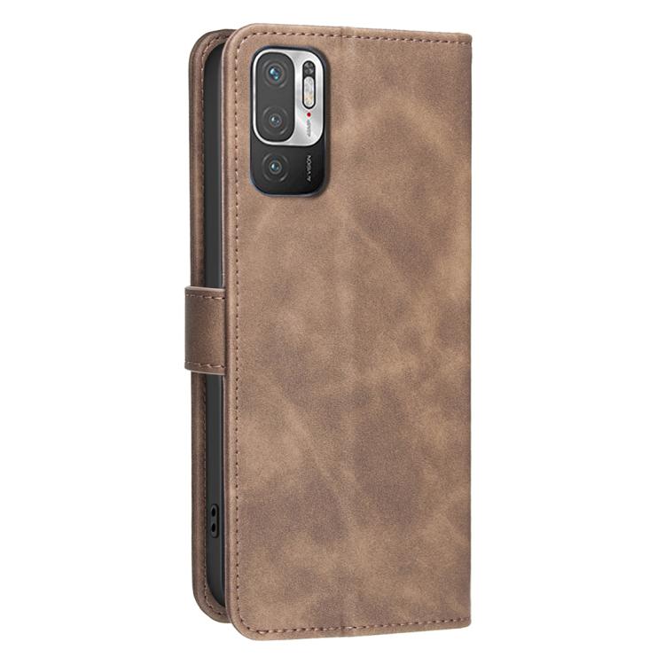 For Xiaomi Poco M3 Pro Solid Color Calfskin Texture RFID Vegan Leather Phone Case