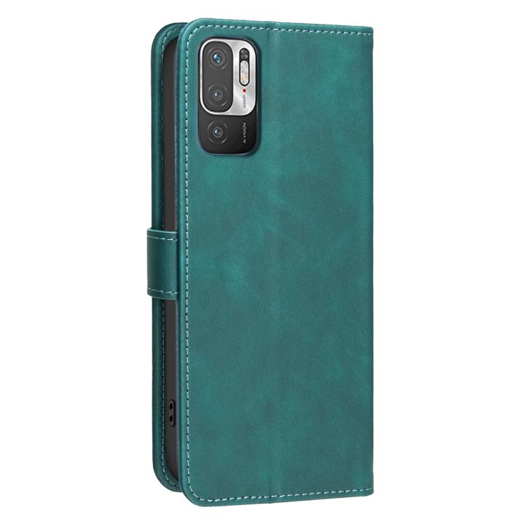 For Xiaomi Poco M3 Pro Solid Color Calfskin Texture RFID Vegan Leather Phone Case