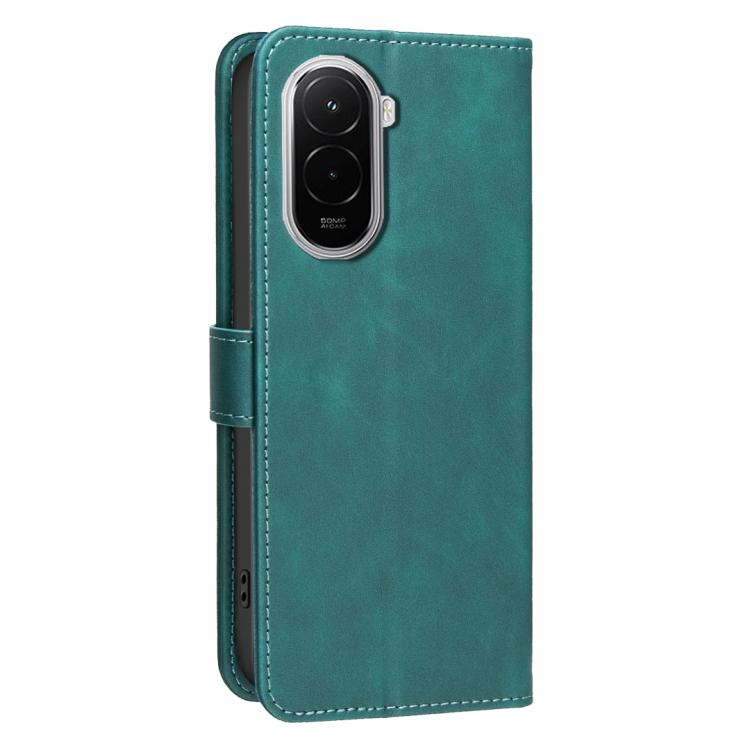For Xiaomi Poco M7 4G 169mm Solid Color Calfskin Texture RFID Vegan Leather Phone Case
