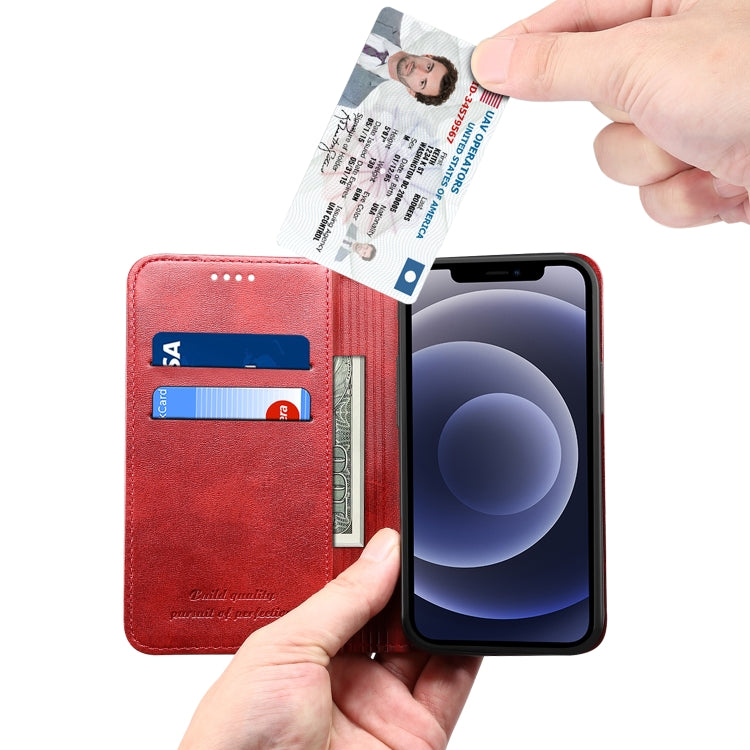 For iPhone 12 mini Calf Texture Horizontal Flip Leather Case with Holder & Card Slots & Wallet