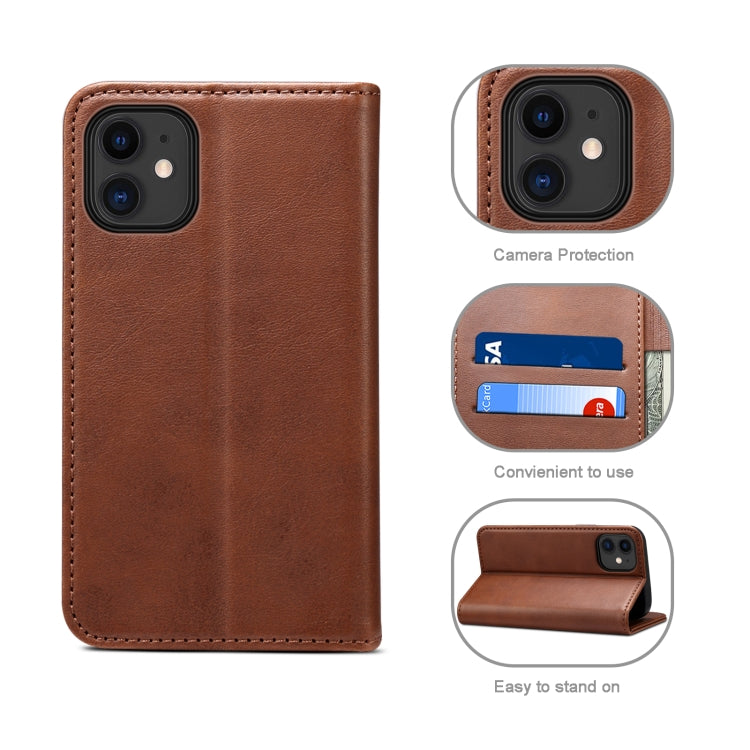 For iPhone 12 mini Calf Texture Horizontal Flip Leather Case with Holder & Card Slots & Wallet