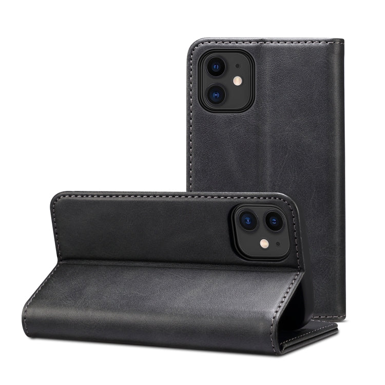 For iPhone 12 / 12 Pro Calf Texture Horizontal Flip Leather Case with Holder & Card Slots & Wallet