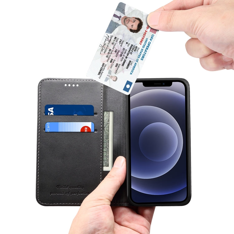 For iPhone 12 Pro Max Calf Texture Horizontal Flip Leather Case with Holder & Card Slots & Wallet