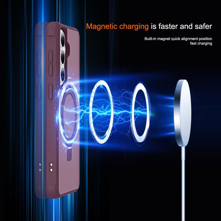 For Samsung Galaxy S26 5G TPU+PC MagSafe Magnetic Holder Phone Case