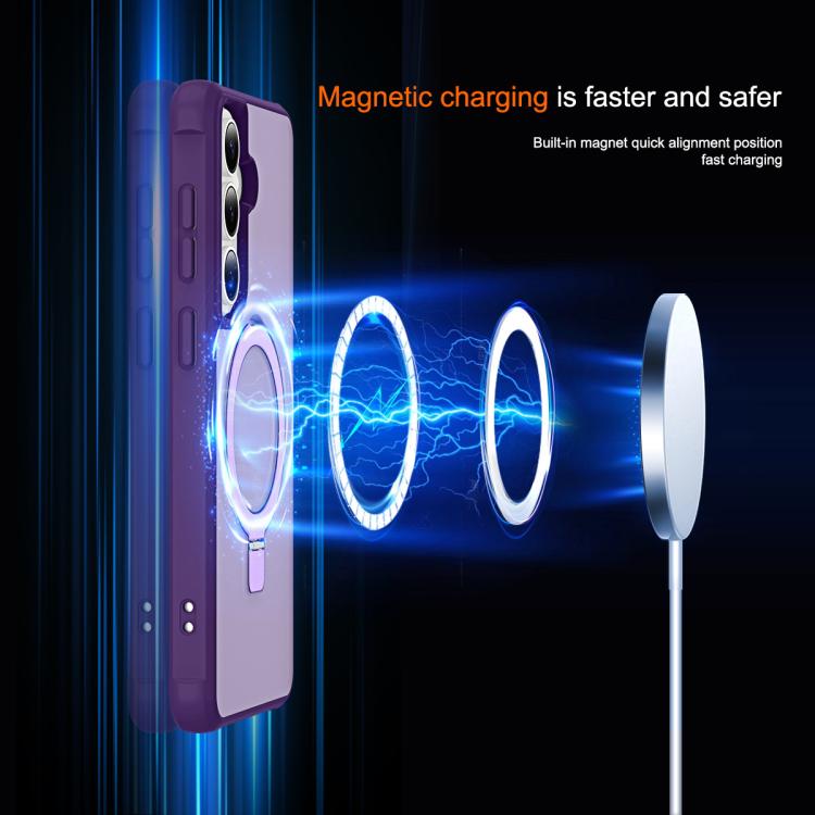 For Samsung Galaxy S26 5G TPU+PC MagSafe Magnetic Holder Phone Case