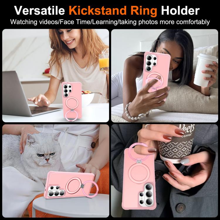 For Samsung Galaxy S26 Ultra 5G TPU+PC MagSafe Magnetic Holder Phone Case
