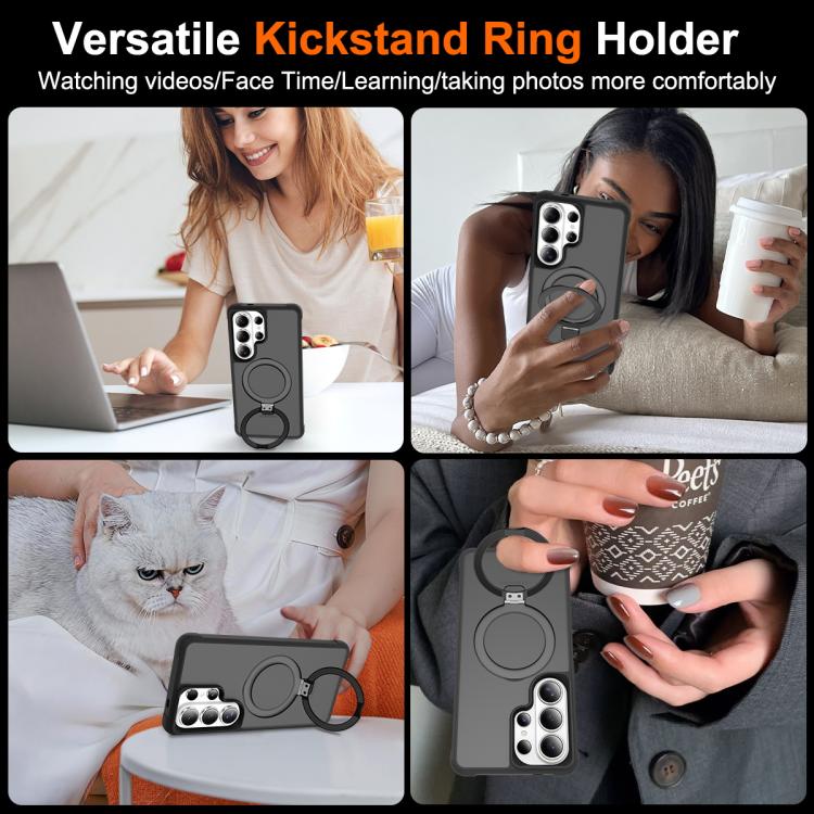 For Samsung Galaxy S26 Ultra 5G TPU+PC MagSafe Magnetic Holder Phone Case