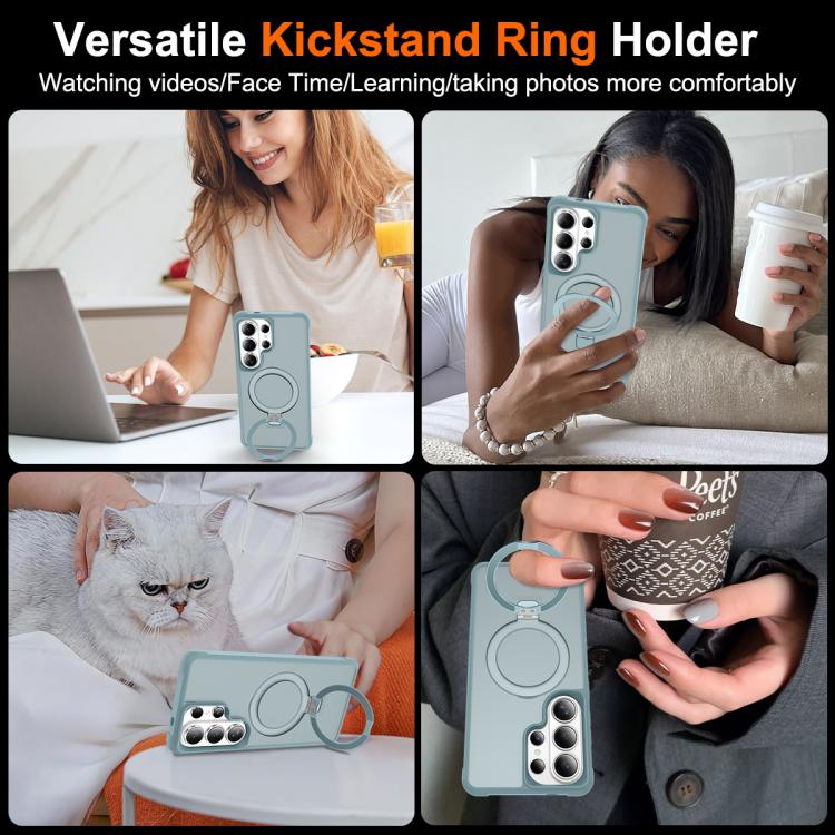 For Samsung Galaxy S26 Ultra 5G TPU+PC MagSafe Magnetic Holder Phone Case