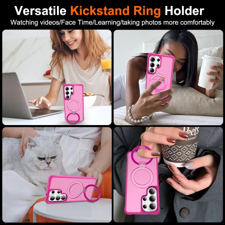 For Samsung Galaxy S26 Ultra 5G TPU+PC MagSafe Magnetic Holder Phone Case