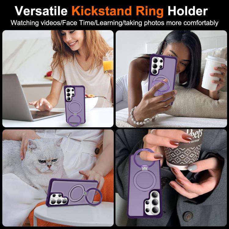 For Samsung Galaxy S26 Ultra 5G TPU+PC MagSafe Magnetic Holder Phone Case