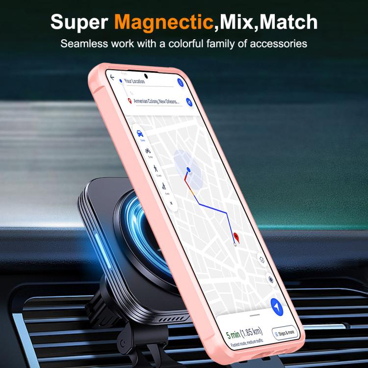 For Samsung Galaxy S26+ 5G Skin-Feel Rotary Damping Bracket MagSafe Phone Case