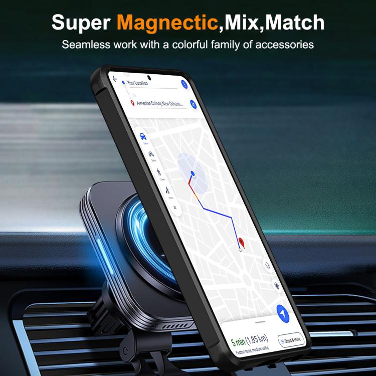 For Samsung Galaxy S26+ 5G Skin-Feel Rotary Damping Bracket MagSafe Phone Case