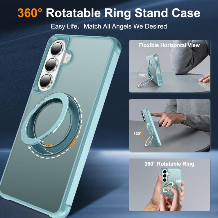 For Samsung Galaxy S26+ 5G Skin-Feel Rotary Damping Bracket MagSafe Phone Case