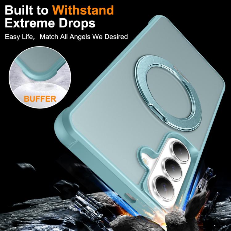 For Samsung Galaxy S26+ 5G Skin-Feel Rotary Damping Bracket MagSafe Phone Case