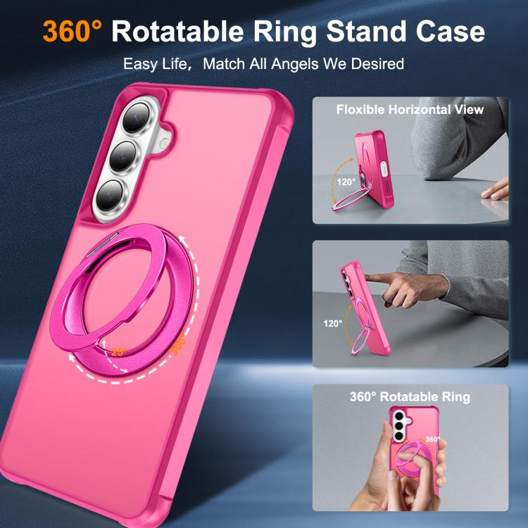 For Samsung Galaxy S26+ 5G Skin-Feel Rotary Damping Bracket MagSafe Phone Case