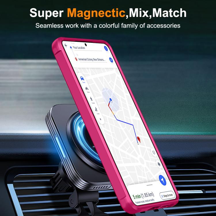 For Samsung Galaxy S26+ 5G Skin-Feel Rotary Damping Bracket MagSafe Phone Case