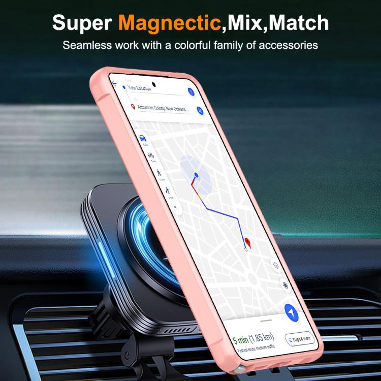 For Samsung Galaxy S26 Ultra 5G Skin-Feel Rotary Damping Bracket MagSafe Phone Case