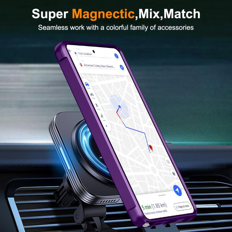 For Samsung Galaxy S26 Ultra 5G Skin-Feel Rotary Damping Bracket MagSafe Phone Case