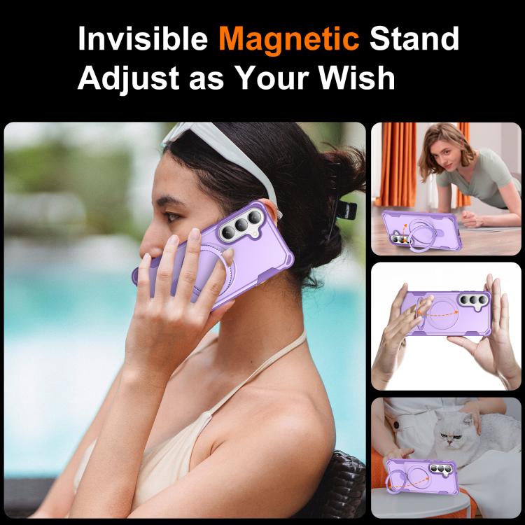 For Samsung Galaxy S26+ 5G Yingcai Gears MagSafe Holder Shockproof Phone Case