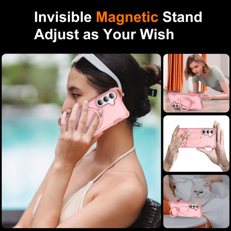 For Samsung Galaxy S26+ 5G Yingcai Gears MagSafe Holder Shockproof Phone Case