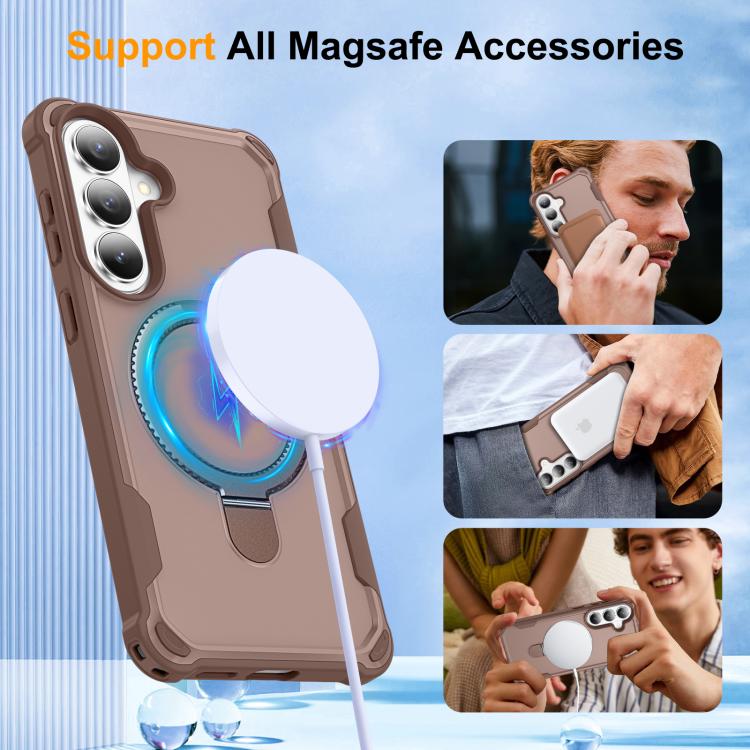 For Samsung Galaxy S26+ 5G Yingcai Gears MagSafe Holder Shockproof Phone Case