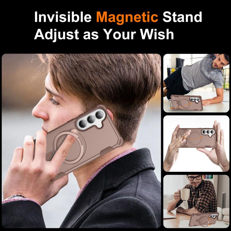 For Samsung Galaxy S26+ 5G Yingcai Gears MagSafe Holder Shockproof Phone Case