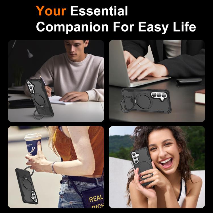 For Samsung Galaxy S26+ 5G Yingcai Gears MagSafe Holder Shockproof Phone Case