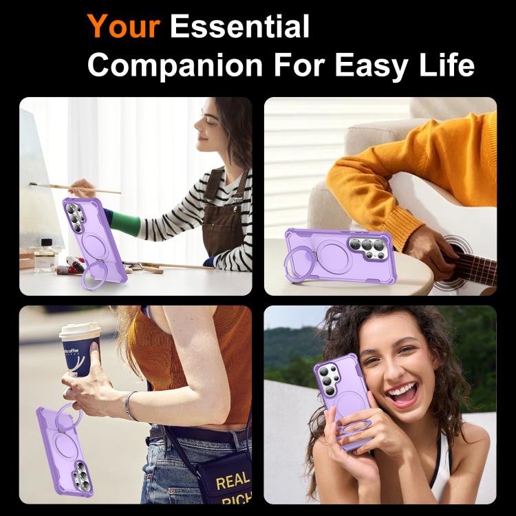 For Samsung Galaxy S26 Ultra 5G Yingcai Gears MagSafe Holder Shockproof Phone Case