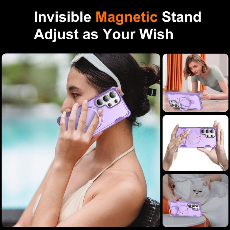 For Samsung Galaxy S26 Ultra 5G Yingcai Gears MagSafe Holder Shockproof Phone Case