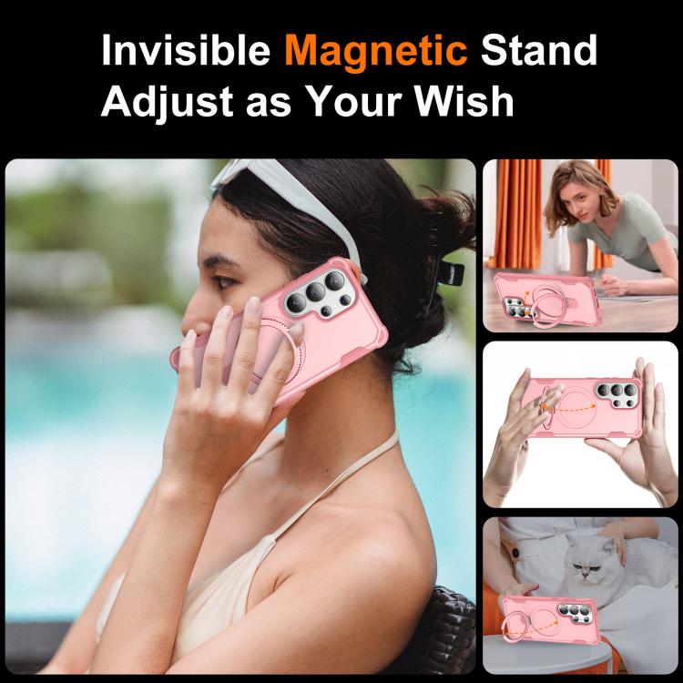 For Samsung Galaxy S26 Ultra 5G Yingcai Gears MagSafe Holder Shockproof Phone Case