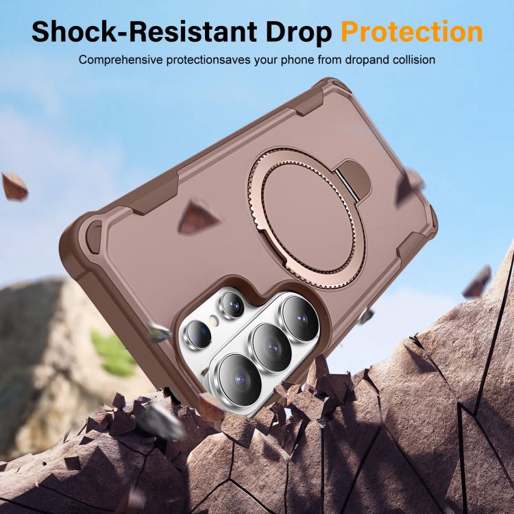 For Samsung Galaxy S26 Ultra 5G Yingcai Gears MagSafe Holder Shockproof Phone Case